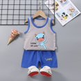 thumbnail image 1 of Ropa de verano para niños, ropa para niños, conjunto de ropa para bebés, conjunto de ropa para niñas pequeñas, camisetas de algodón con dibujos animados y pantalones cortos para 1, 2, 3 y 4 años Tan Jianjun unisex, 1 of 2