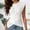 White, variant on Women's Cinched Waist Wrap Top Cap Sleeve Tie Back Going Out Workout Business Casual Tops, Black