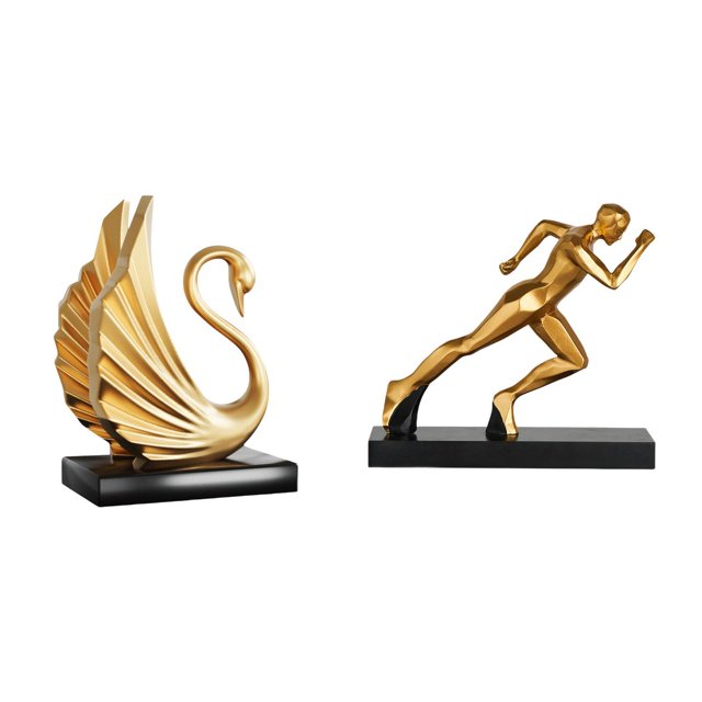 Figura De Cisne Corredor, Colección De Esculturas De Arte Moderno, Estatua Decorativa Para Sala De Estar, Entrada, Mesa, Armario, Decoración Del Hogar