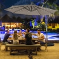 thumbnail image 1 of Costway 10FT Cantilever Solar Powered 32LED Lighted Patio Offset Umbrella Outdoor Coffee, 1 of 9