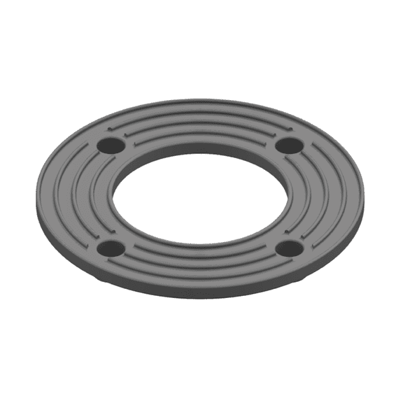 HomeHalo 5 inch Round Gray Plastic Plant Pot Ring