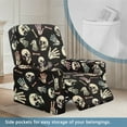 thumbnail image 3 of Xixirimido Skulls Skeleton Pattern Recliner Chair Covers 4 Pieces, Stretch Lazy Boy Recliner Cover, Recliner Sofa Slipcover with Pockets, Furniture Protector for Living Room, Pets, Kids, 3 of 8
