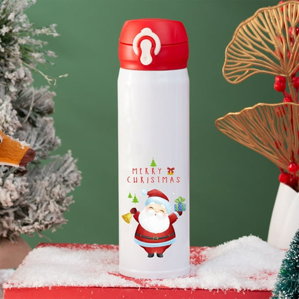 Adornos navideños, adornos navideños, taza aislante navideña para estudiantes, taza de agua de acero inoxidable, taza aislante portátil para parejas, taza de acero inoxidable con diseño de muñeco de n