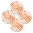thumbnail image 2 of Round Placemats Set of 1 Heat Resistant Washable Kitchen Table Decorations 15.4in Light Orange Marble Crack, 2 of 7