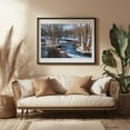 thumbnail image 3 of Codorus Creek, York PA - Pennsylvania Photography Winter Snow Nature Landscape Scenic Woodland Rural Black Framed Wall Art Print 24 x 36 inches, 3 of 4