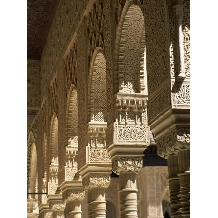 La Alhambra De Granada Patio De Los Leones Patio De Los Leones, Palacio Nazaries, Alhambra, Granada, Andalucia, Spain Print Wall Art By Tomlinson Ruth ()