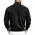 thumbnail image 5 of Men's Faux Suede Bomber Jacket Full Zip Ribbed Collar Side Pockets Casual Fall Outerwear, 5 of 8