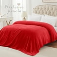 thumbnail image 4 of Exclusivo Mezcla Twin Size Flannel Fleece Velvet Plush Bed Blanket as Bedspread, Coverlet, Bed Cover (60"x80", Red), 4 of 11