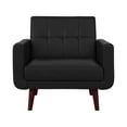 thumbnail image 4 of Pemberly Row Modern Modern Chair in Black Faux Leather Finish, 4 of 7