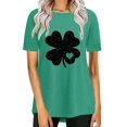 thumbnail image 1 of Pxiakgy Vente Chaude! T-Shirt Trèfle de la Saint-Patrick pour Femmes Chanceux Irlandais Manches Courtes T-Shirt Graphique Trèfle Mode Décontractée Col Rond Manches Courtes Imprimé Vert TG, 1 of 6