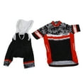 thumbnail image 2 of Bib Lixada Summer Cycling Jersey Set Short Sleeve  Shirt And Padded Bib Shorts Breathable  Bike Riding Biking Cycling Suit, 2 of 7