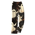 thumbnail image 5 of Bovemsi Womens Pants Women's Autumn And Winter Halloween 3D Flannel Double Velvet Print Casual Travel Pants, 5 of 6