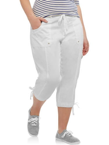 womens plus cargo capris
