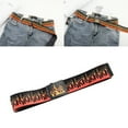 thumbnail image 2 of Hip Hop Trend Flame Pattern Belt With Metal Buckles Webbing Weave Fabric Adjustable Waist Strap For Punk Fashion Enthusiasts, 2 of 9