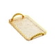 thumbnail image 2 of Bandeja rectangular para servir, organizador de encimera, bandeja para bañera, bandeja para guardar joyas, Borde dorado ámbar., 2 of 9