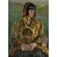 thumbnail image 2 of Jacek Malczewski 11x14 Gold Ornate Wood Frame and Double Matted Museum Art Print Titled - Against Her (1910), 2 of 4