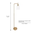 thumbnail image 4 of Décor Living Liza Modern Arched Floor Lamp with Glass Shade, Metal Floor Lamp with Weighted Base and Step Switch, 61" Height, 4 of 8