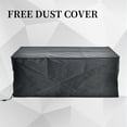 thumbnail image 4 of Ovios Outdoor Wicker Propane Fire Pit Table 42-Inch 50,000 BTU Flame Gas Fire Pits for Patio with Waterproof Cover & Lid Rectangle, 4 of 5
