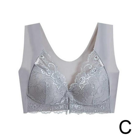 

Luxurious Lace Braless Vest in Plus Size with Front Button Closure and Striking Back Design