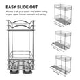 thumbnail image 3 of 2 Tier Kitchen Pull Out Cabinet Spice Rack Organizer, 5 /6 /8 Inches Width Slide Out Under Cabinet Sliding Shelf, 3 of 6