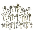 thumbnail image 1 of 46Pcs/Set Mix Kit Old Looking Retro Antique Brass Bronze Decorative Vintage Key for Steampunk Charms Pendant Jewelry, 1 of 5