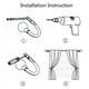 thumbnail image 4 of 2 piezas en apariencia de U de pared para cortina soporte para cortina trasero soporte para montaje en pared s para pared decoración Plata Macarena Ganchos de amarre para cortinas, 4 of 7