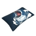 thumbnail image 3 of Naloa Shark Pillowcase, Throw Pillowcase, Wrinkle-Free, Stain-Resistant with Hidden Zipper for Bedroom Sofa - 20"x30", 3 of 9