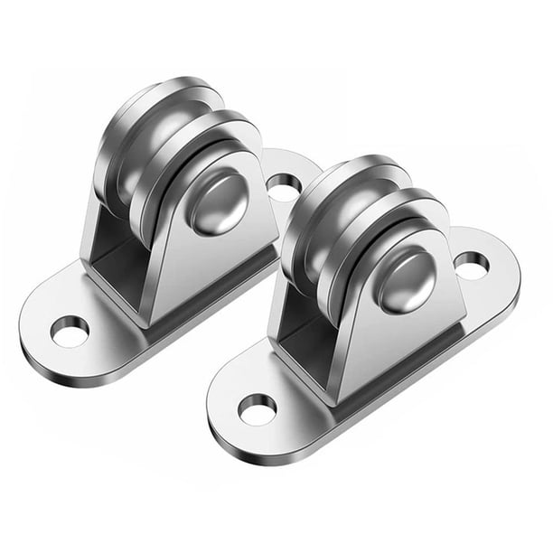 8uds. Kit de bloque de polea desmontable de polea silenciosa, carga de 176 lb (2 piezas)