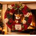 thumbnail image 7 of Christmas DIY Fabric Wreath Craft Kit Reindeer Hanging Wreath Making Set for Front Door Wall Home Holiday Decoration, 7 of 7