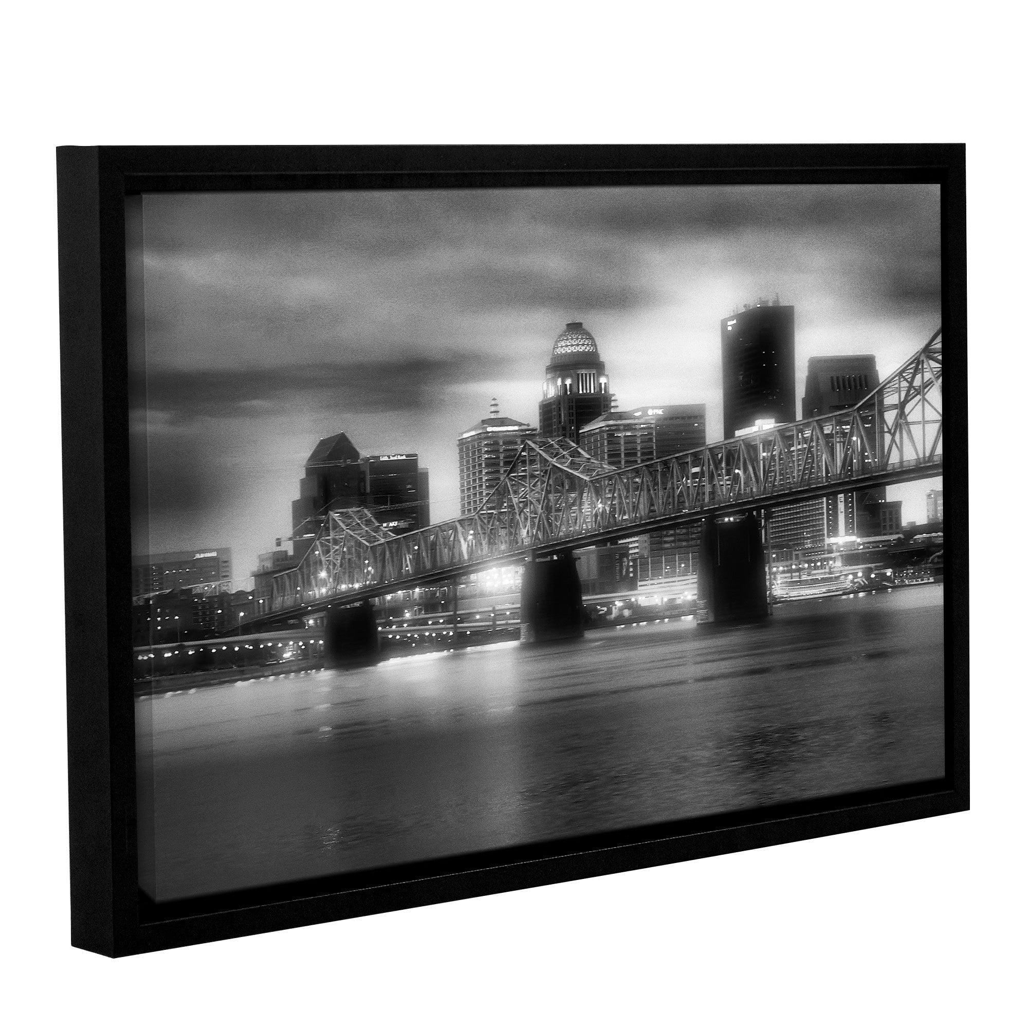 ArtWall Steve Ainsworth "Gritty City" Gallery-Wrapped Floater-Framed Canvas