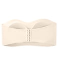 thumbnail image 5 of Women Strapless Bandeau Bra, Solid Color Sleeveless Tube Top, Comfort Daily Inner Wear White-A XXXXL, 5 of 7