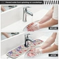 thumbnail image 4 of Coolnut Flowers Lavender Sink Splash Guard for Faucet 2 Packs Faucet Absorbent Mats, Summer Purple Faucet Handle Drip Catcher Quickly Drying Mat for Kitchen Counter Bathroom, 30"x5.5" RV, 4 of 7