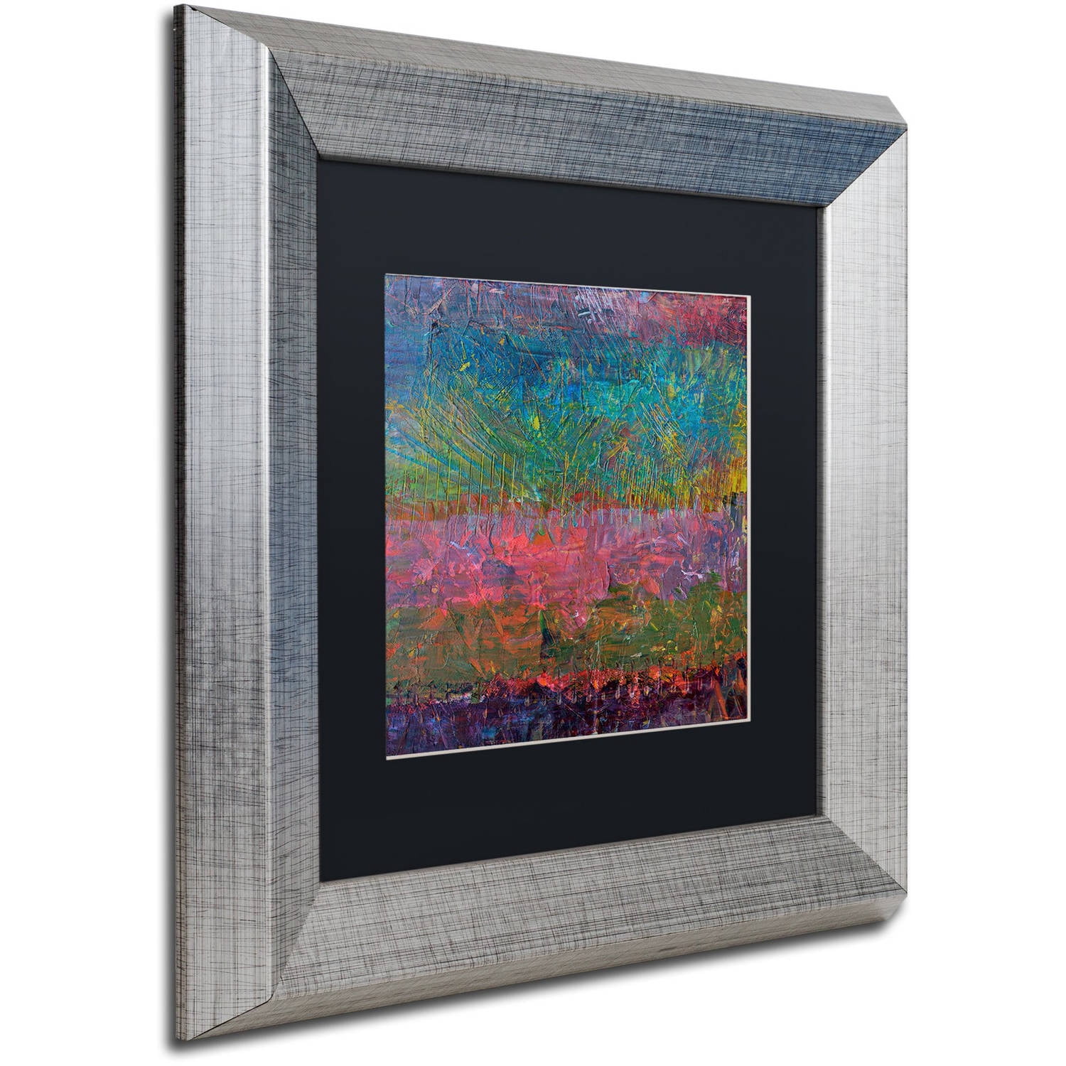 Trademark Fine Art "Wildflowers" Canvas Art by Michelle Calkins, Black Matte, Silver Frame