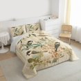 thumbnail image 3 of Feelyou Rustic Bird Animal Full Size Comforter Sets, Chinese Flower Floral Bedding Comforter Set, Vintage Fashion Style Reversible Bedding Sets, Microfiber Bedroom Decor, 3 Pieces, 3 of 8