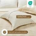 thumbnail image 5 of Regency Heights Queen Size Velvet Striped Comforter Set, 5-Piece Luxury Comforter Bed Set for All Seasons, Champagne Cozy Bedding Sets with Decor Pillows, 5 of 11