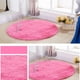 thumbnail image 2 of Billuyoard Alfombra redonda antideslizante, paño para los pies, dormitorio, sala de estar, baño, manta, suelo, silla, cojín, alfombra, ventana, cesta, Decoración del hogar Rosa roja Billuyoard  HA072099-02, 2 of 6