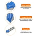 thumbnail image 4 of Router Bit 1/2" Shank 5/8" Dia 90 Degree V Type End Mill Carbide Edge Trimmer, Blue, 4 of 5