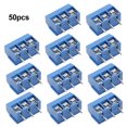 thumbnail image 1 of [50 Uds Azul 3P] 50 Uds 100 Uds 5 08 Azul/verde KF301 2P/3P Paso Del Bloque Terminales 5 0mm Tornillo Clavija Recta PCB (50 Uds Azul, 1 of 9