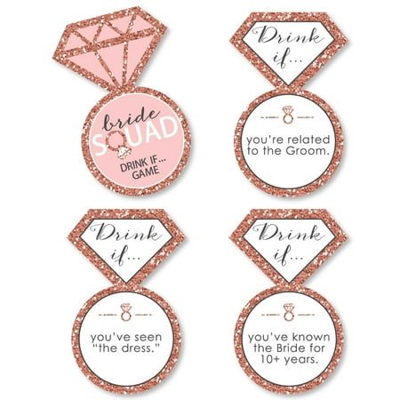 Drink If Game - Bride Squad - Rose Gold Bridal Shower or Bachelorette Party Game - 24 (Best Bachelorette Party Ideas)