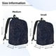 thumbnail image 2 of Disketp Navy Dark Blue Mochila de Lona Estampada, Mochila Escolar de Viaje Ligera para Estudiantes y Portátil-Small, 2 of 5
