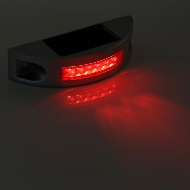 Luz De Escalera De Paso Solar, Aluminio De Aluminio Con Energía Solar 6 LED IP68 Agua De Agua El Camino De Entrada Al Aire Libre Lámpara De Carretera Para La Cerca, El Patio