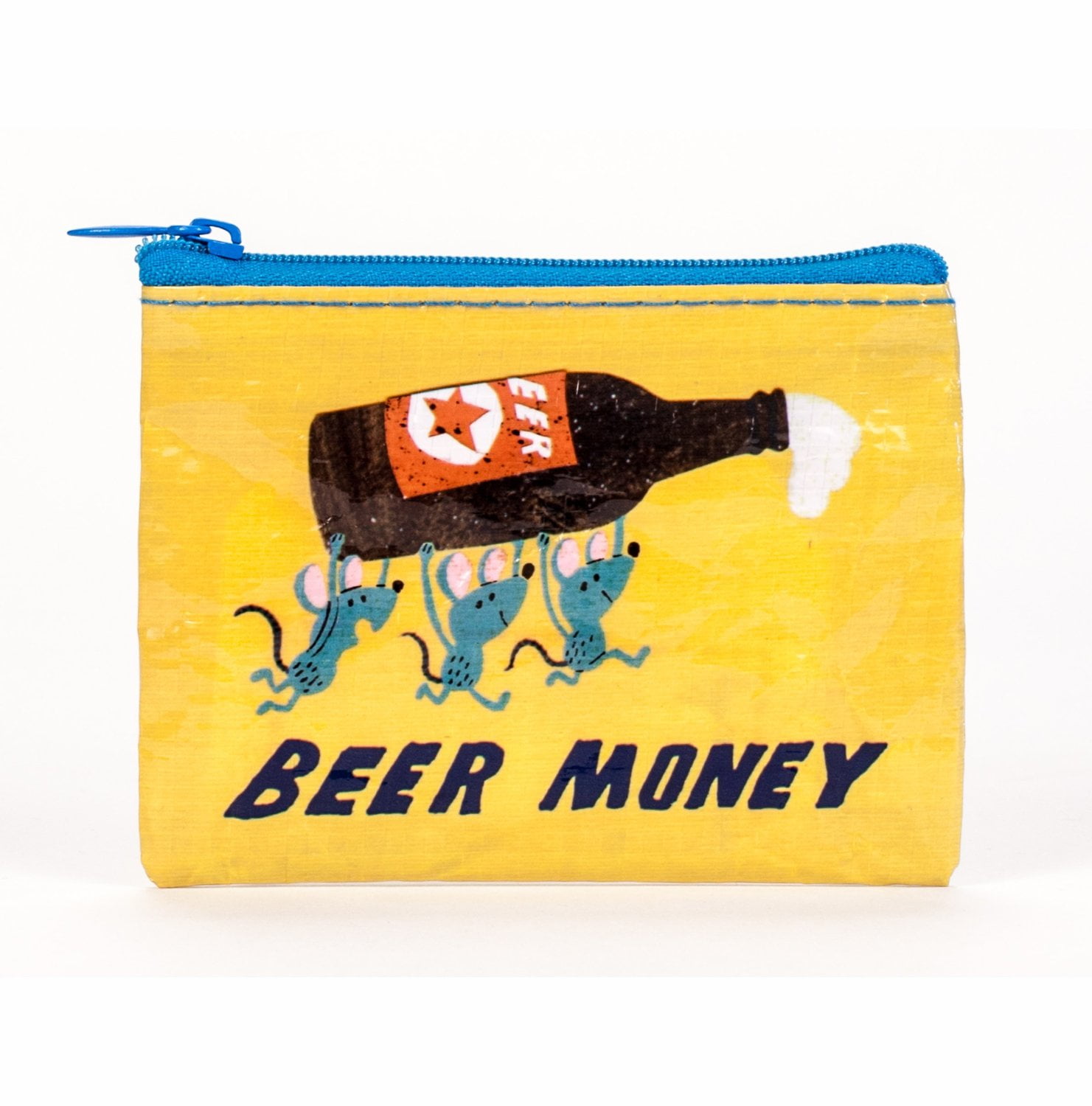 Blue Q Coin Purse Blue Q Beer Money 4x3" Wallet Bag QA569