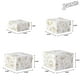 thumbnail image 2 of Set de cajas de regalo Sorarto de 4 piezas con forma de nido floral en oro blanco, 2 of 8
