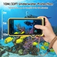 thumbnail image 4 of IP68 Waterproof Phone Housing Snorkeling Scuba Diving Case for Swimming Surfing Underwater Touch Screen Phone Cover for iPhone Samsung LG Motorola Google Universal Under 6.9 inch(Yellow), 4 of 10