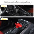 thumbnail image 3 of CheroCar Gear Shift Knob Trim Accessories for Dodge Challenger Charger 2015-2020 Red, 3 of 7