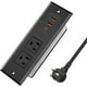 thumbnail image 1 of Regleta empotrada, toma de corriente de carga rápida USB C PD20W, enchufe 2 tomas de CA, 2 puertos USB-A y 1 puerto USB-C, enchufe plano para conectar cable de extensión de 6,5 pies, 1 of 4
