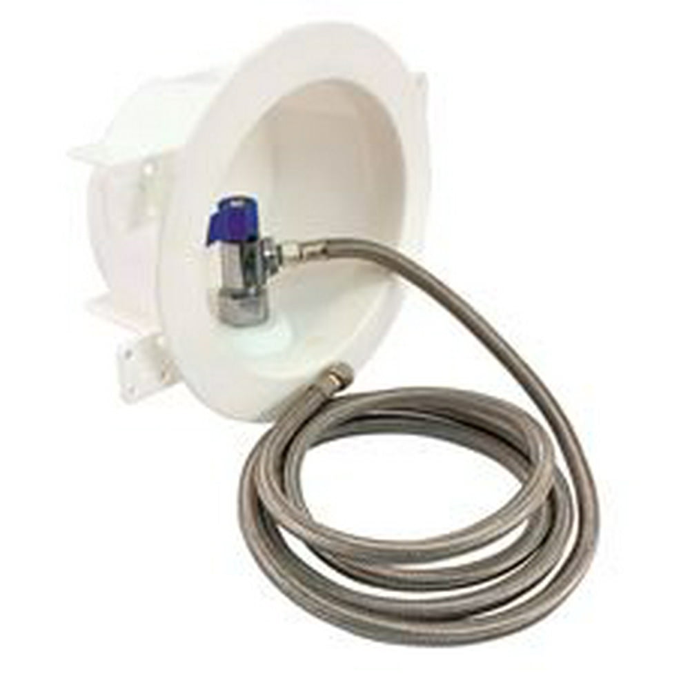 Ips WaterTite Round Icemaker Valve Outlet Box With Quarter Turn Valve