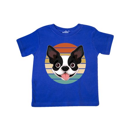 

Inktastic Boston Terrier Dog Retro Sunset Gift Toddler Boy or Toddler Girl T-Shirt