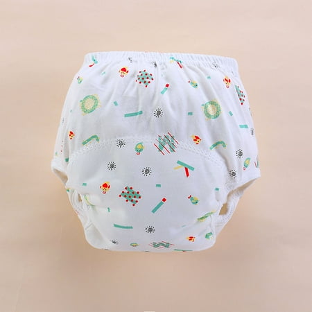Bnwani Underwear For Kids Plus Size Underpant Up to 40% off Adjustable Print Cotton Breathable Infant Panty With Pocket White 12 M