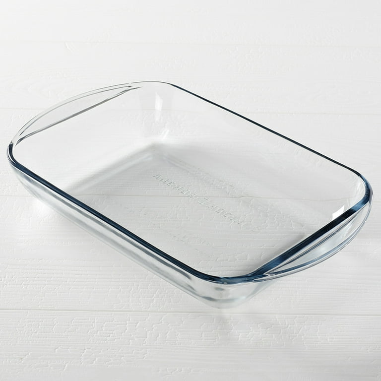 ANCHOR HOCKING 4 QT - 11x13 CLEAR GLASS CASSEROLE BAKING DISH HANDLES 
